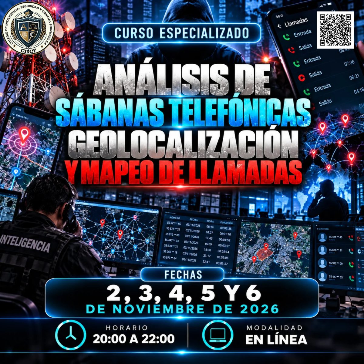 Curso Especializado: Análisis de Sábanas Telefónicas, Geolocalización y Mapeo de Llamadas 42ªG