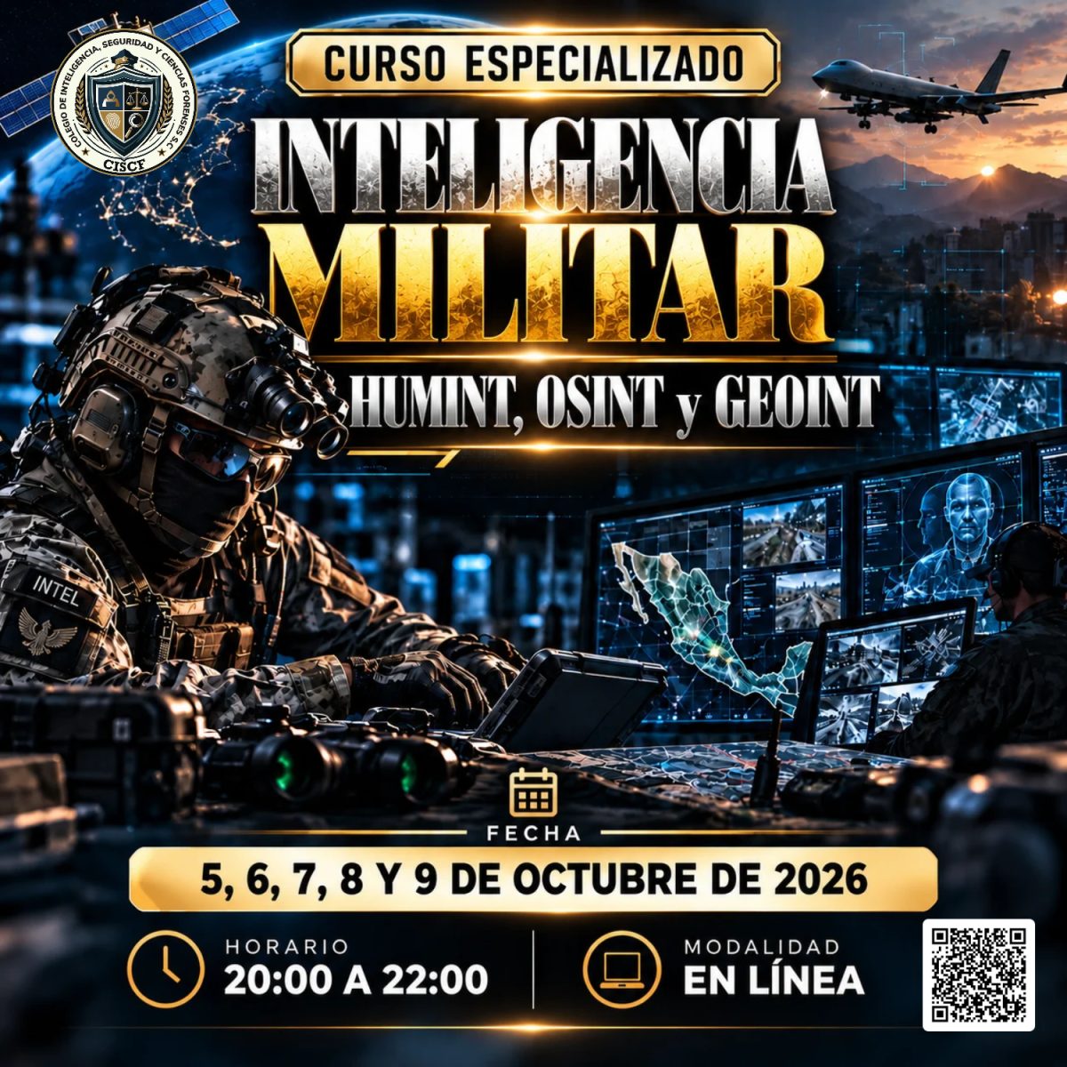 Curso Especializado Inteligencia Militar: HUMINT, OSINT y GEOINT (10hrs) 2ª Generación
