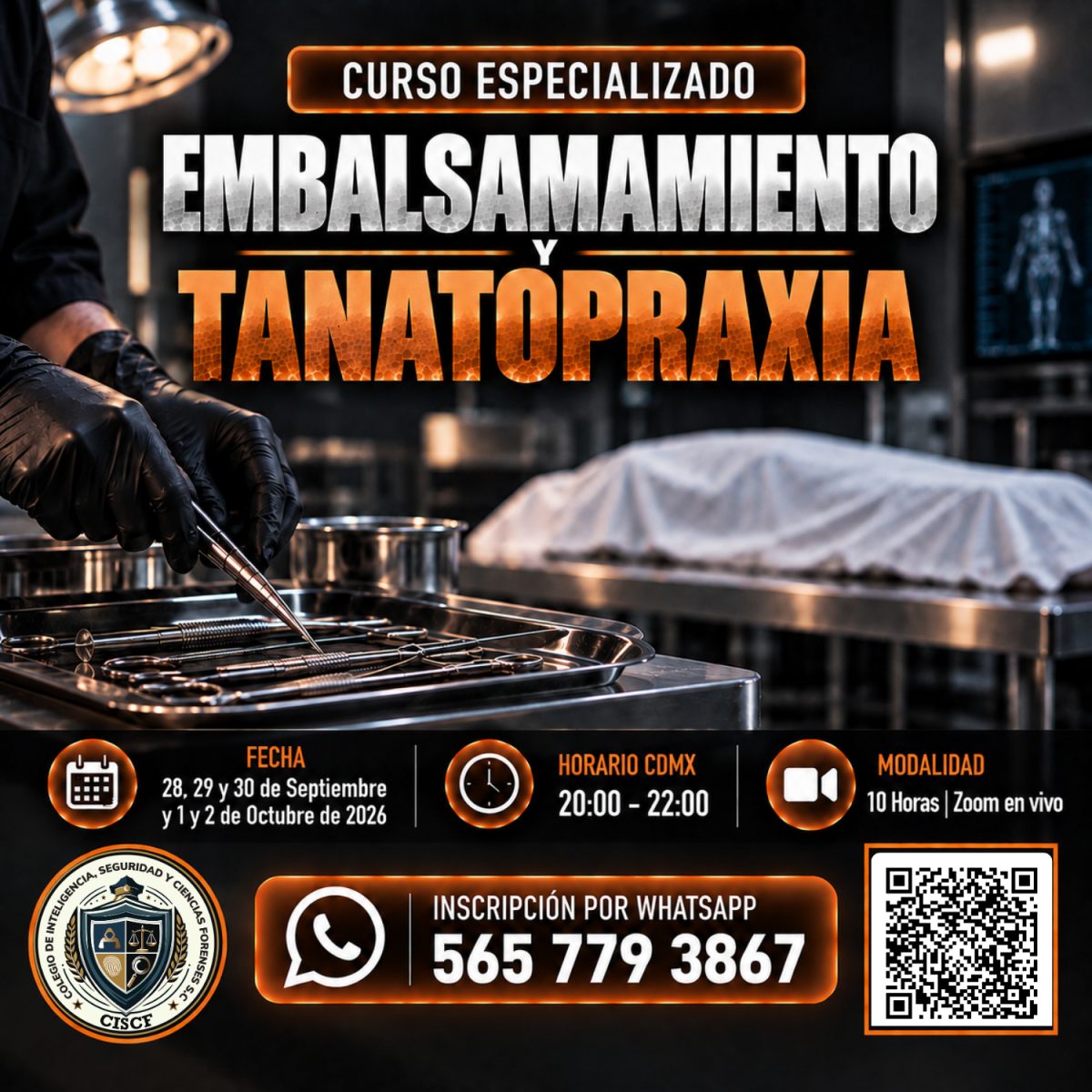Curso Especializado Embalsamamiento y Tanatopraxia (10horas) 1ª Generación