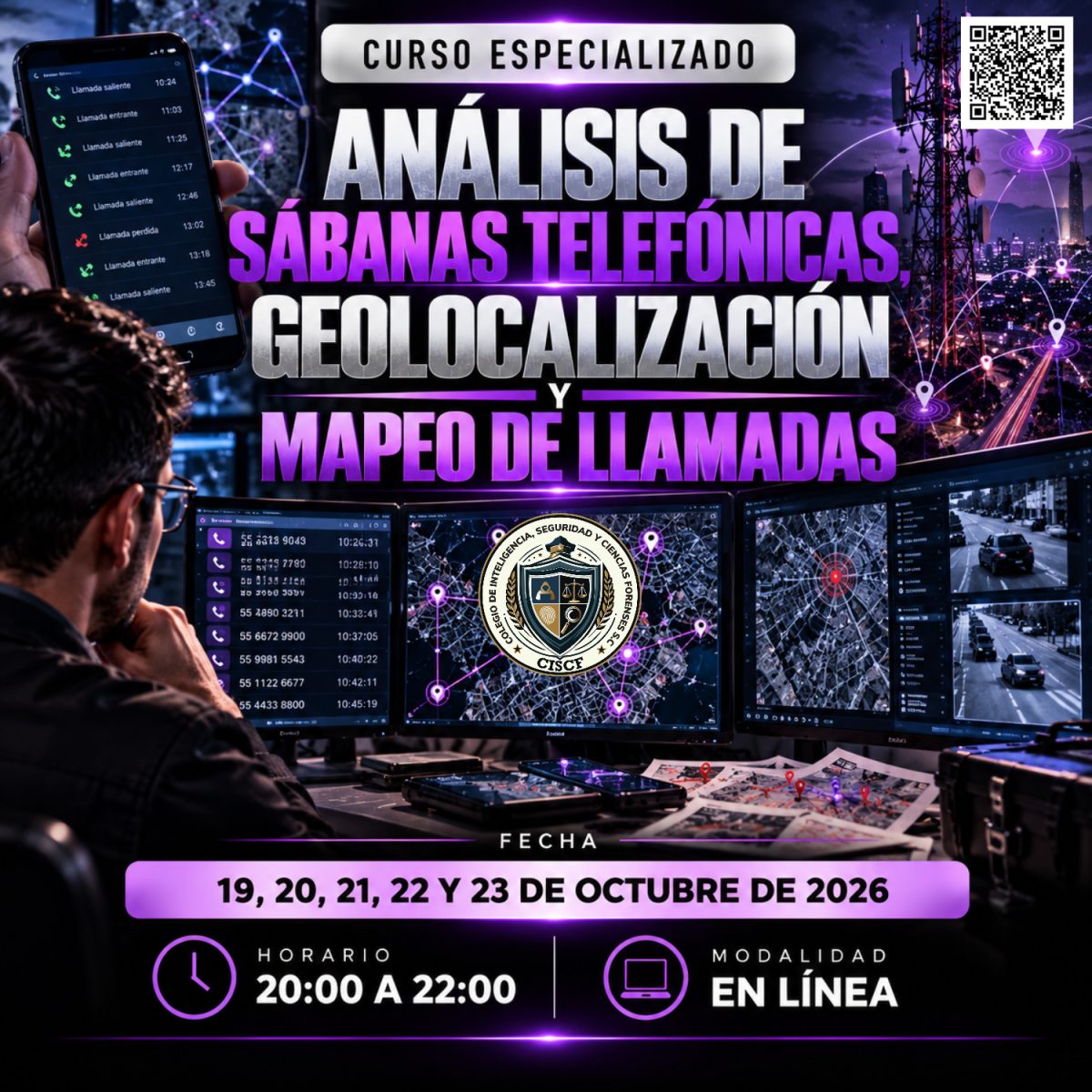 Curso Especializado: Análisis de Sábanas Telefónicas, Geolocalización y Mapeo de Llamadas 40ªG