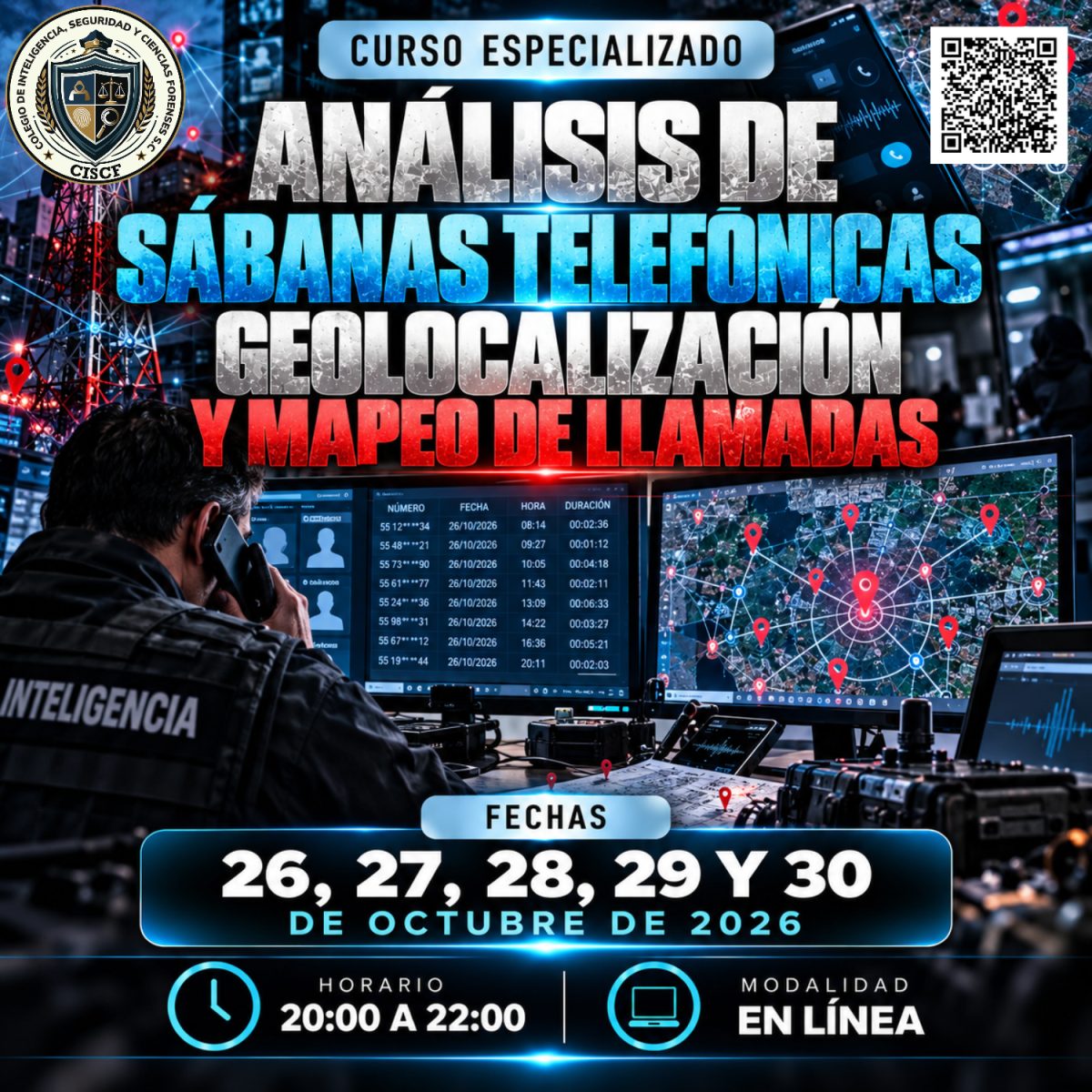 Curso Especializado: Análisis de Sábanas Telefónicas, Geolocalización y Mapeo de Llamadas 41ªG