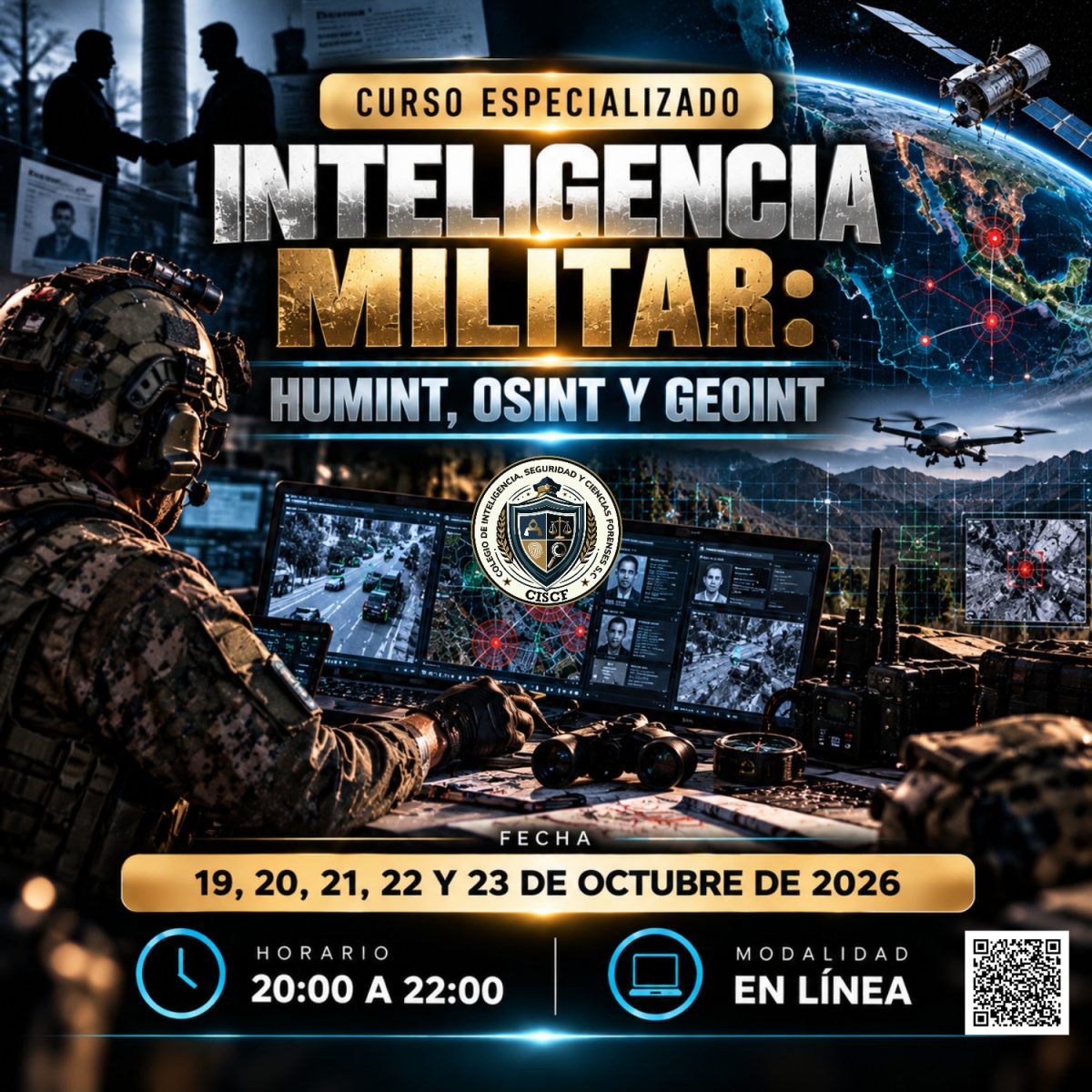 Curso Especializado Inteligencia Militar: HUMINT, OSINT y GEOINT (10hrs) 4ª Generación