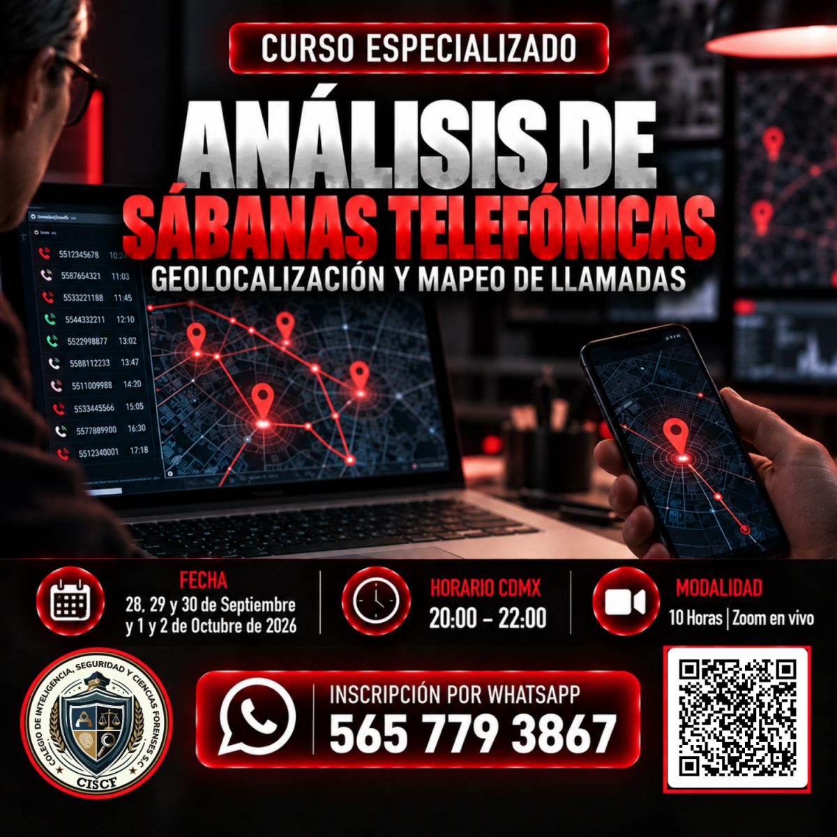 Curso Especializado: Análisis de Sábanas Telefónicas, Geolocalización y Mapeo de Llamadas 37ªG