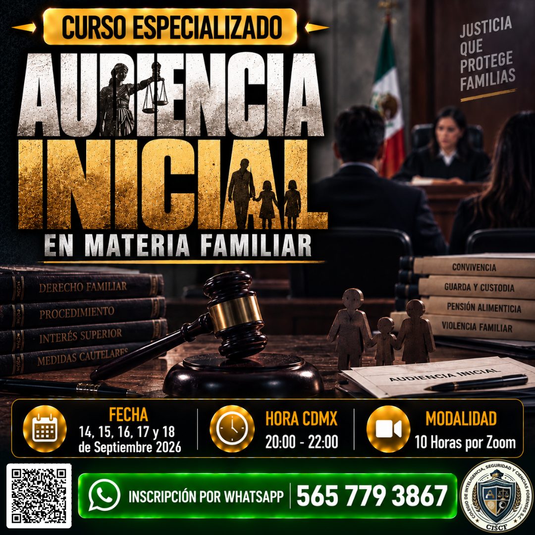Curso Especializado: Audiencia Inicial en Materia Familiar (10hrs) 1ª Generación