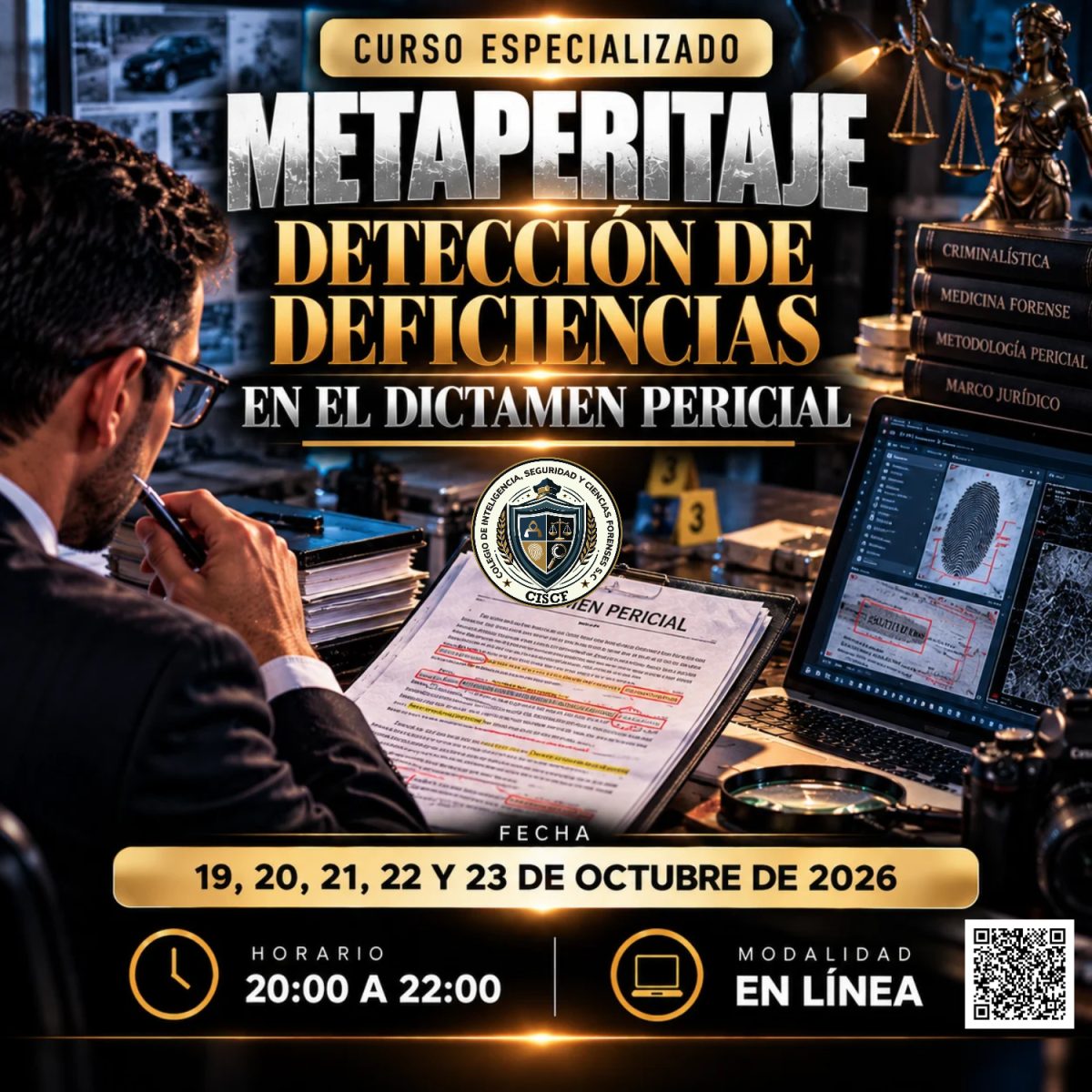 Curso Especializado: Metaperitaje Detección de Deficiencias en el Dictamen Pericial (10hrs) 8ªG