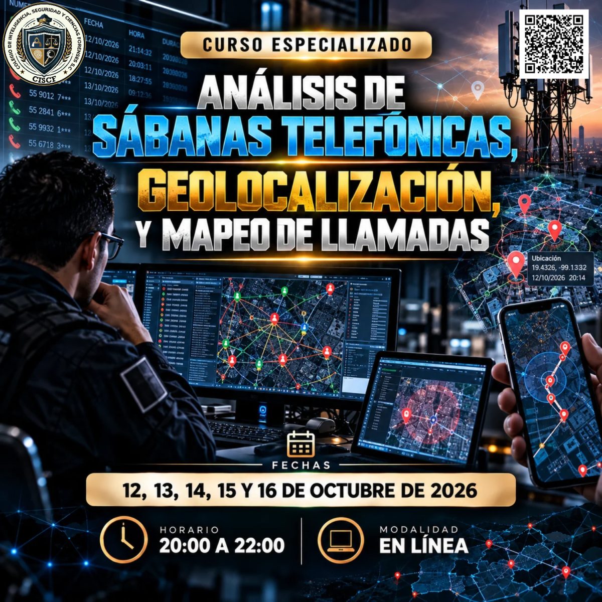 Curso Especializado: Análisis de Sábanas Telefónicas, Geolocalización y Mapeo de Llamadas 39ªG
