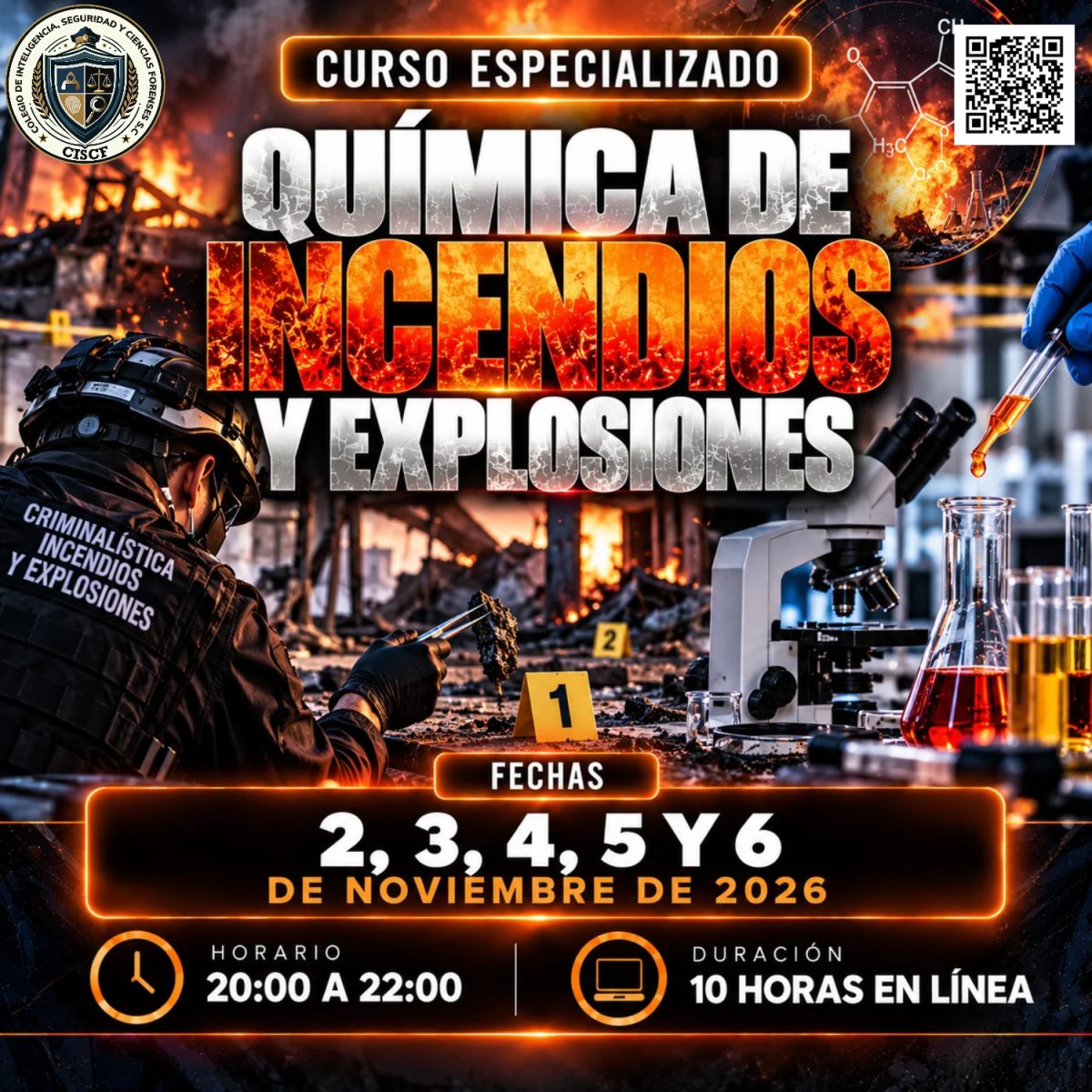 Curso Especializado: Química de Incendios y Explosiones 1ª Generación (10 horas)