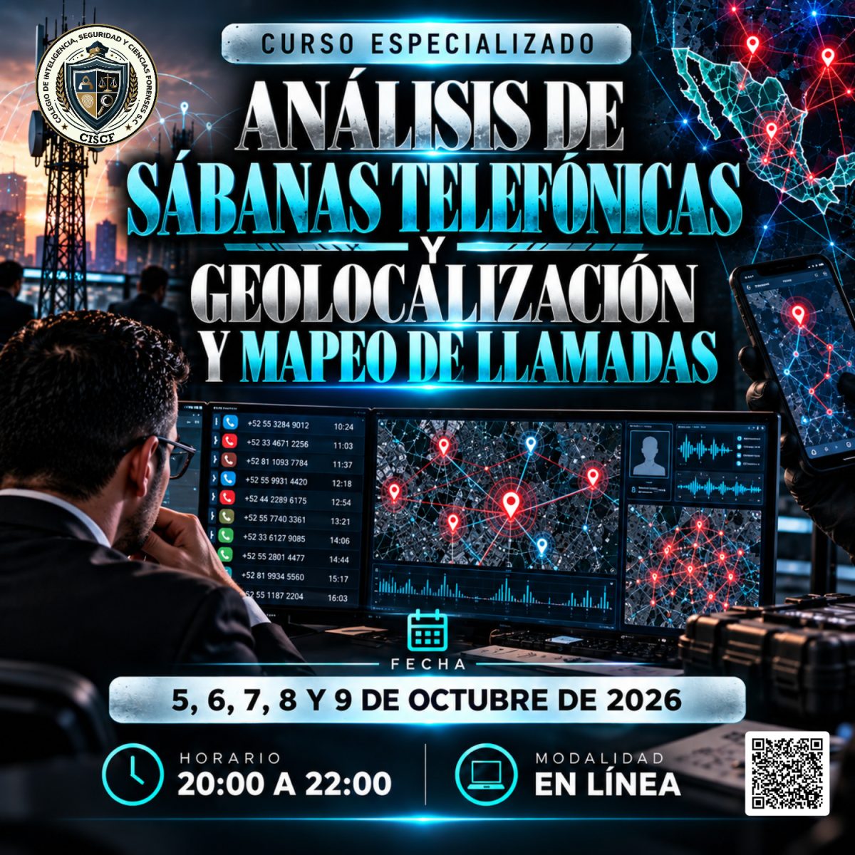Curso Especializado: Análisis de Sábanas Telefónicas, Geolocalización y Mapeo de Llamadas 38ªG